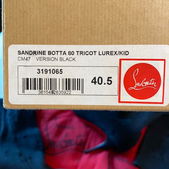BRAND NEW Louboutin Sandrine Botta 80Tricot Lurex - Picture 11 of 12